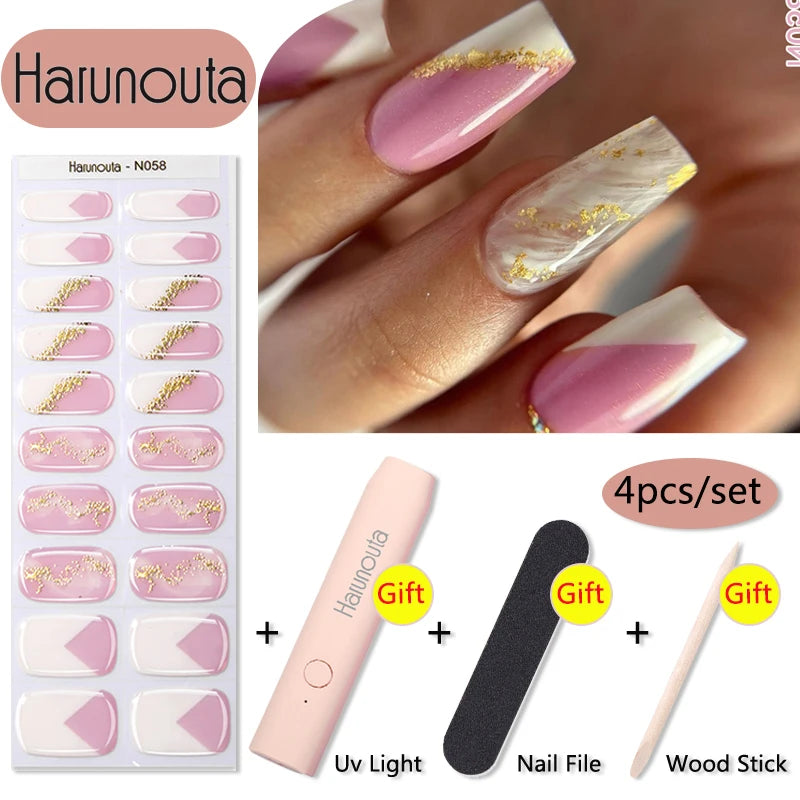 Stickers HarunoutaNail Kit portable 4Pcs,  Manucure Pro à Domicile!
