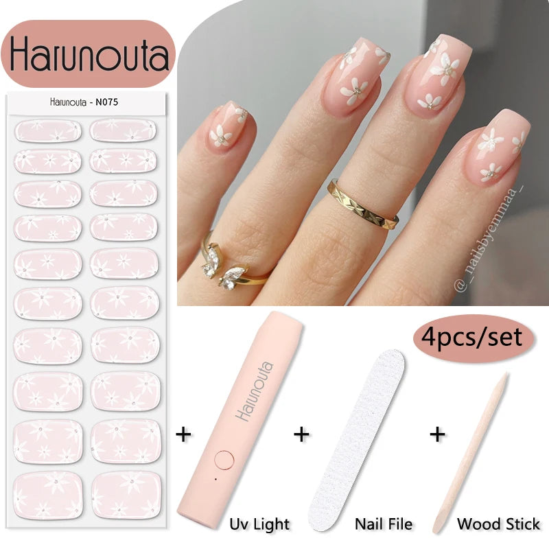 Stickers HarunoutaNail Kit portable 4Pcs,  Manucure Pro à Domicile!