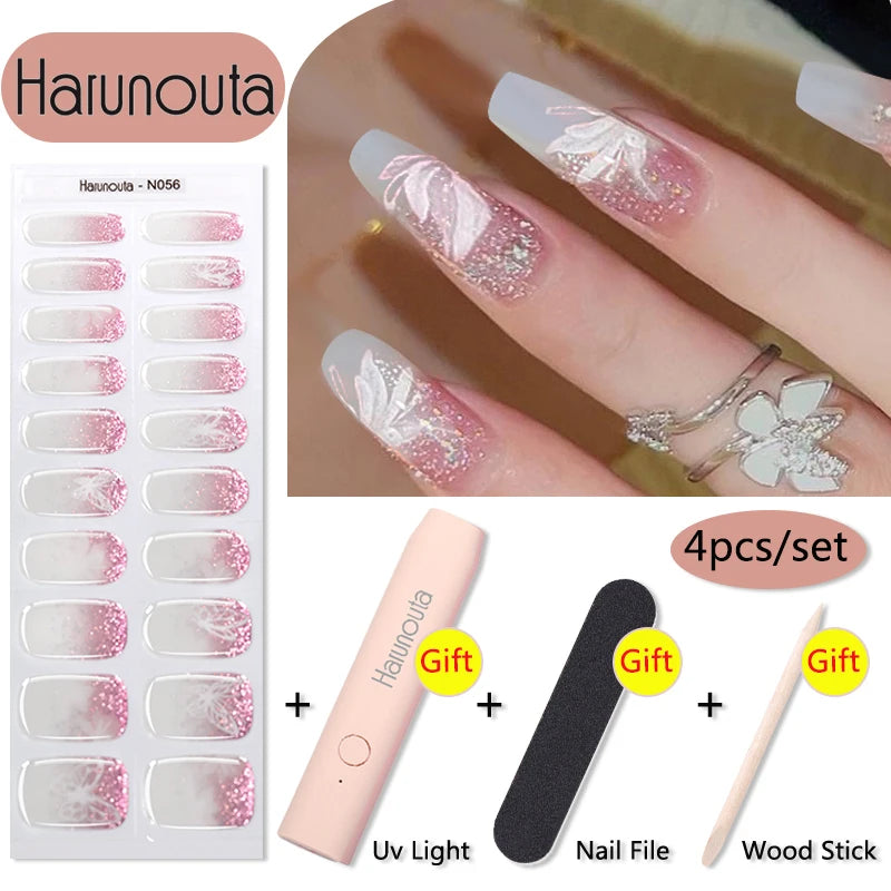 Stickers HarunoutaNail Kit portable 4Pcs,  Manucure Pro à Domicile!