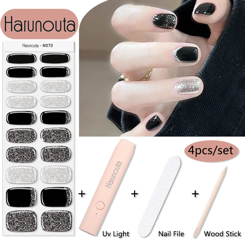 Stickers HarunoutaNail Kit portable 4Pcs,  Manucure Pro à Domicile!