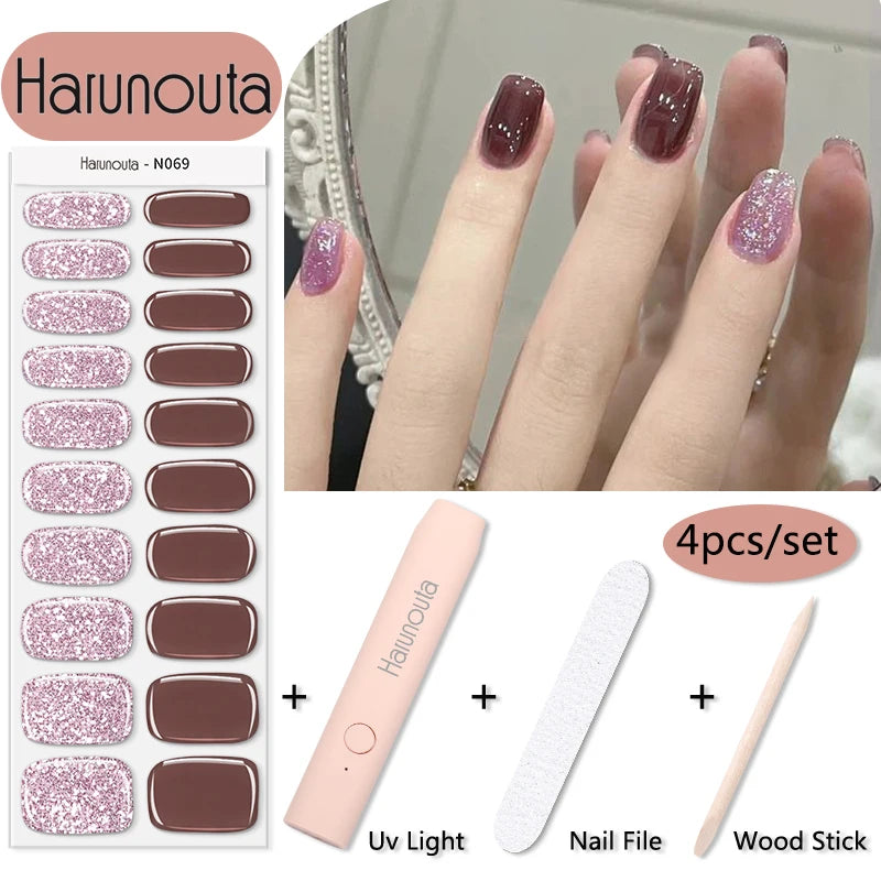 Stickers HarunoutaNail Kit portable 4Pcs,  Manucure Pro à Domicile!