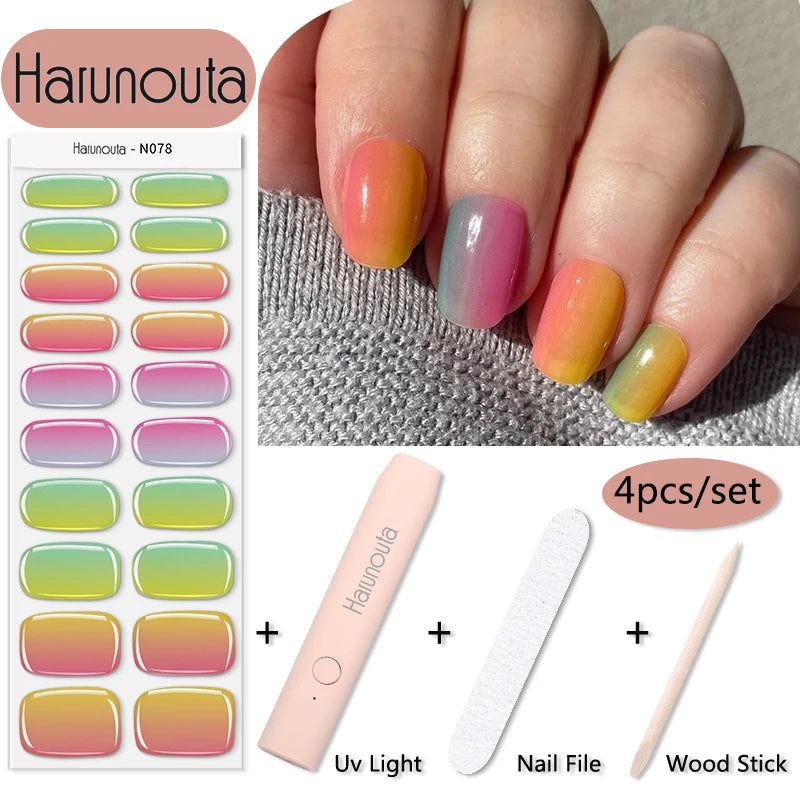 Stickers HarunoutaNail Kit portable 4Pcs,  Manucure Pro à Domicile!