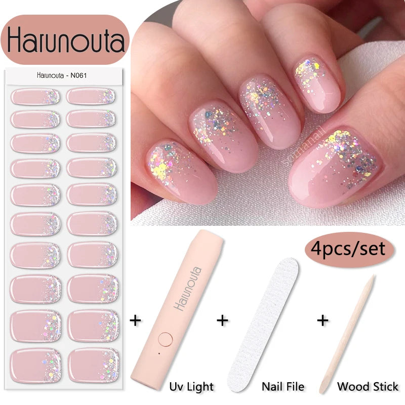 Stickers HarunoutaNail Kit portable 4Pcs,  Manucure Pro à Domicile!